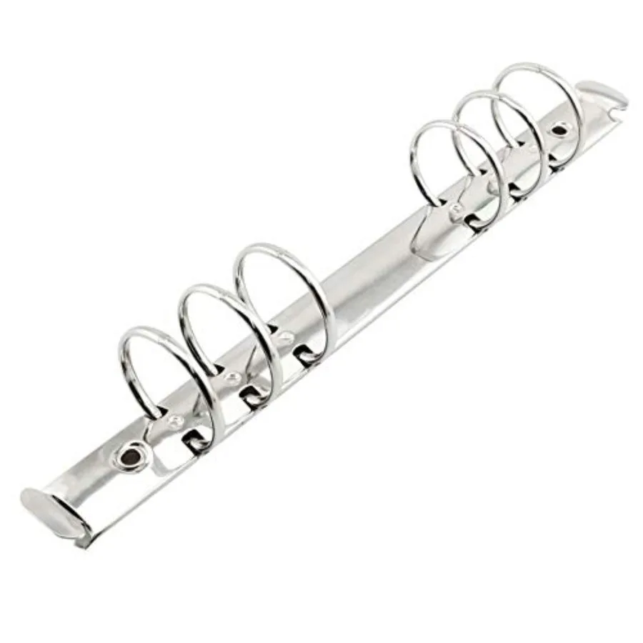 2 uds cuaderno A5, mecanismos de carpeta de anillas de 6 agujeros, 2,5 cm de diámetro, carpeta de anillas con Clip de Metal de Color plateado, carpeta de almacenamiento de papel de relleno DIY