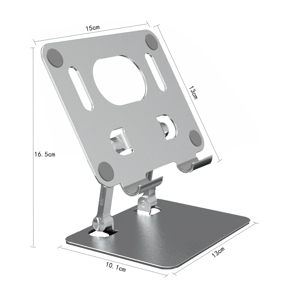 Heat Dissipation Tablet Foldable Holder Al-Alloy Stable Ergonomics Desktop Stand Widely Compatible For 4-12 Inch Tablets Phone