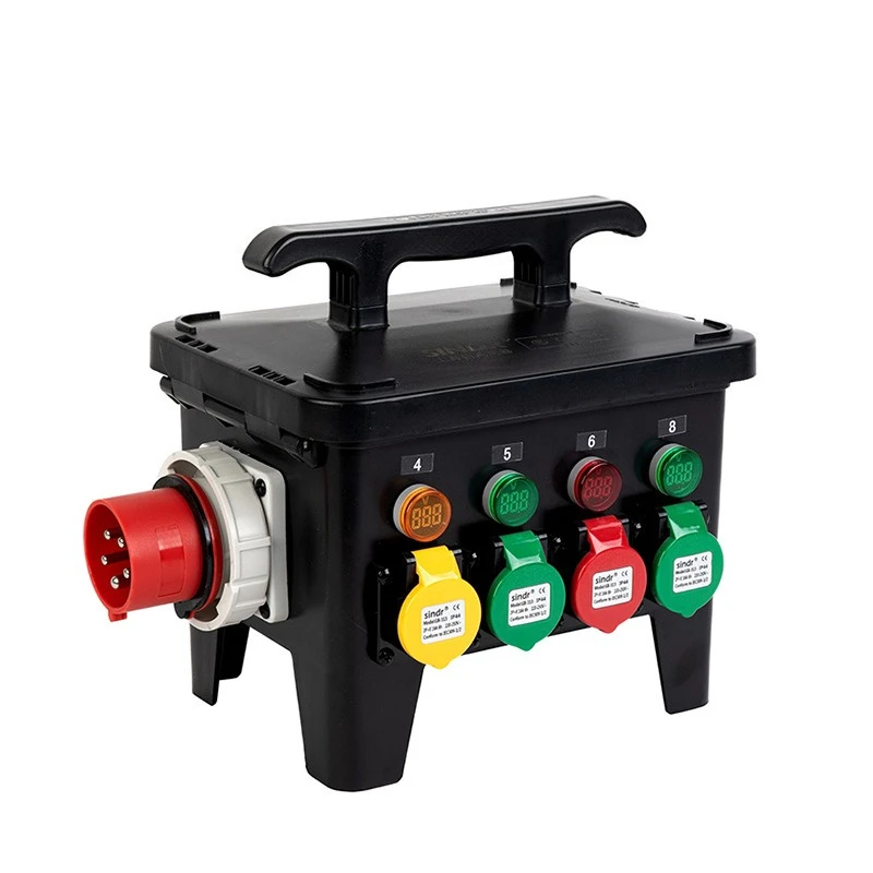 Stage Distribution Box Lighting and Audio Waterproof Power Distribution Box Movable Stage Performance Socket Box