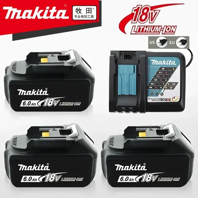 

NEW Makita 18V 5.0Ah/6.0Ah Rechargeable Lithium Battery with LED Indicator High Capacity for Makita Cordles Power Tool Battery