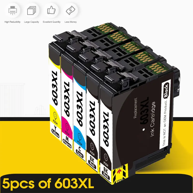 603 XL Compatible for Epson 603XL E603 T603 for XP-2100 XP-3100 WF-2810 XP-3105 XP-4100 XP-4105 WF-2830 XP-2105 Printer