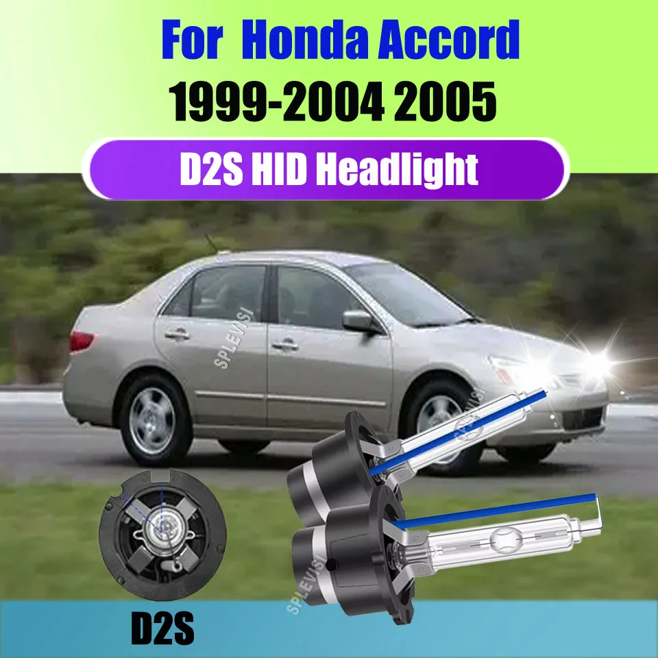 

2Pcs D2S HID Xenon Headlight Bulbs 6000K White- OEM Replacement - Premium Quality For Honda Accord 1999-2002 2003 2004 2005