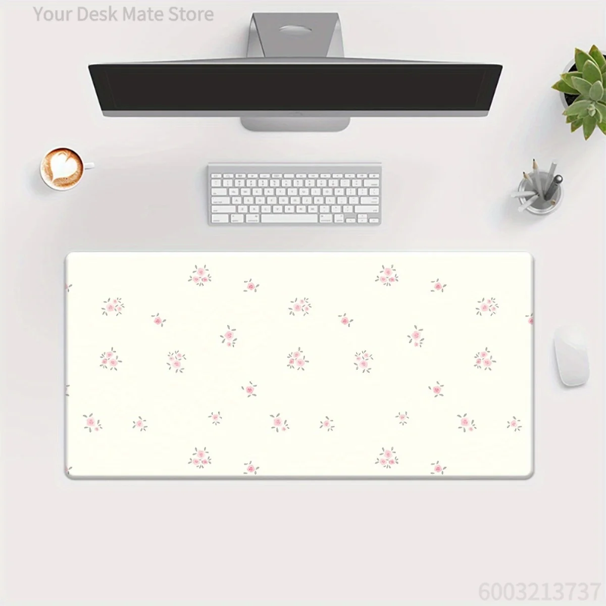 Mixed Aesthetic Pink Floral Vintage Jungle Animal Moon Phase Retro Color Stripe Inspirational Quote Anti‑Slip Rubber Mat Decor