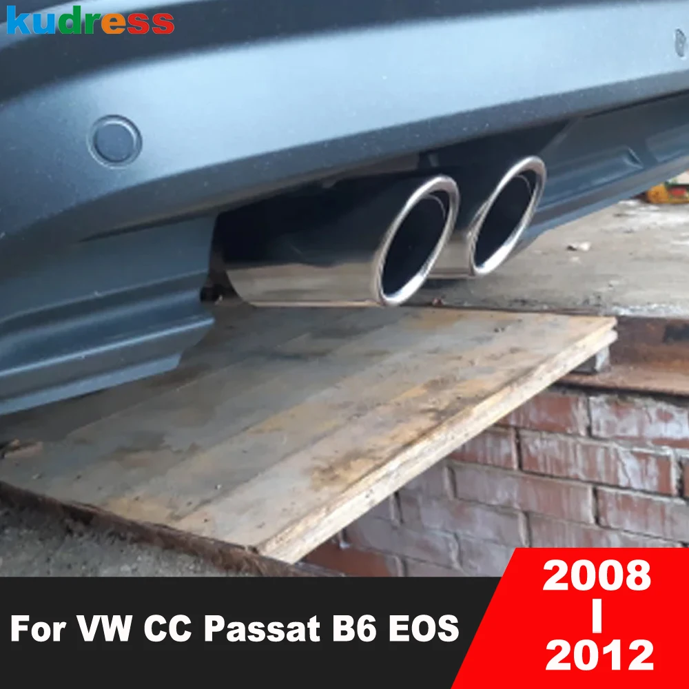 

Автомобильный задний глушитель, наконечник, накладки на концы трубы для Volkswagen vw CC 2008-2012 Passat B6 2006-2010 EOS 2007-2012, аксессуары