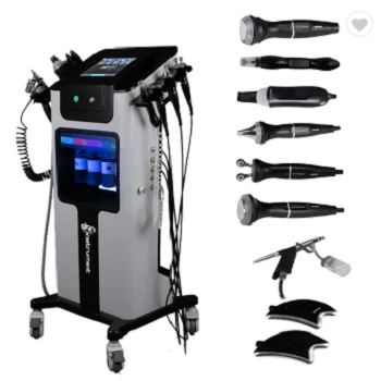 Newest Black Pearl 8 In 1 Oxygen Facial Hydro Dermabrasion Machine Water Peel Skin Cleaning Face lifting Remove Blackhead