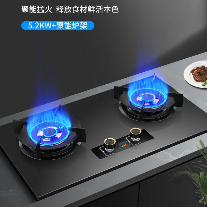 for Home NG/LPG Branded Brass Burner Gas Stove High Heat Dual Built-in/Countertop