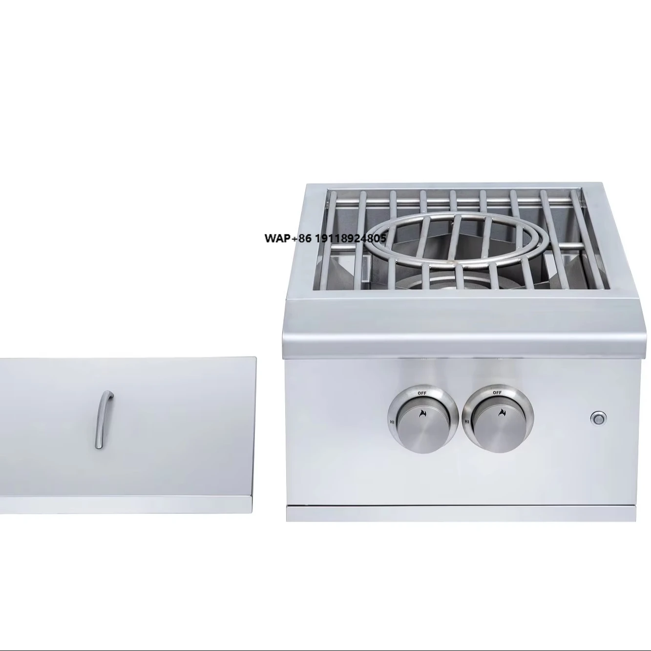 High Quality Professional Outdoor Kitchen Power Burner Built-In Stainless Steel Cover Electronic Ignition for Camping BBQ Grills
