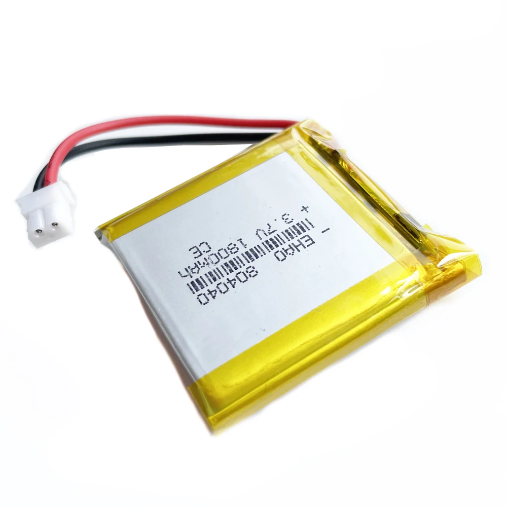 3.7V 1800m LiPo Rechargeable Battery 804040 +MX 5264 2pin 2.5mm Plug For Mp3 GPS PSP DVD Mobile Video Game PAD E-books Tablet PC