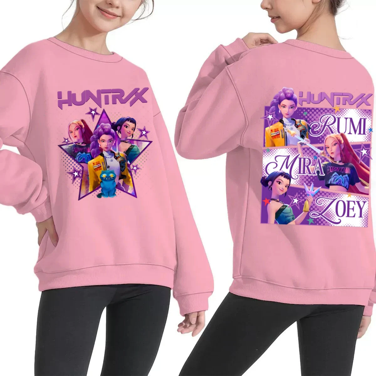 

Toddler Girl Clothes Kpop Demon Hunters Sweatshirt Cute Cartoon Pullover Kids Crew Neck Tops 2025 Hot Anime Girl Hoodie Outfits