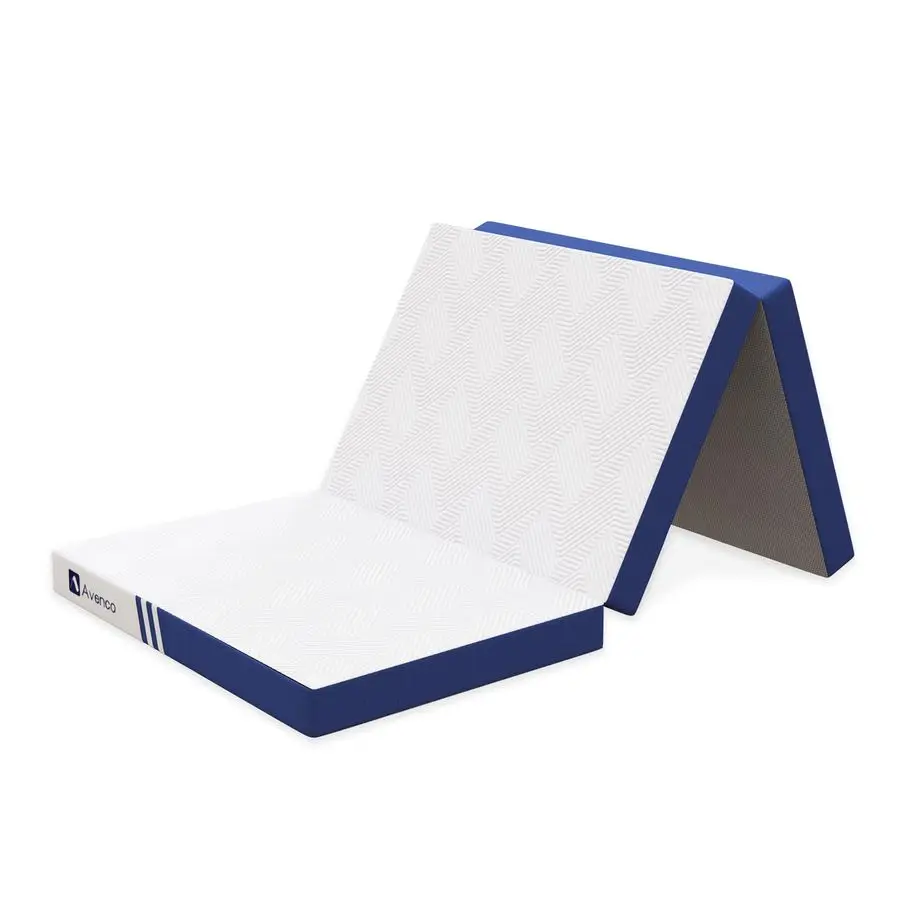 

Trifold Mattress, 4 Inch Folding Mattress Twin Size, Memory Foam Foldable with Removable Cover amp Detachable for Floor Bed, Cam