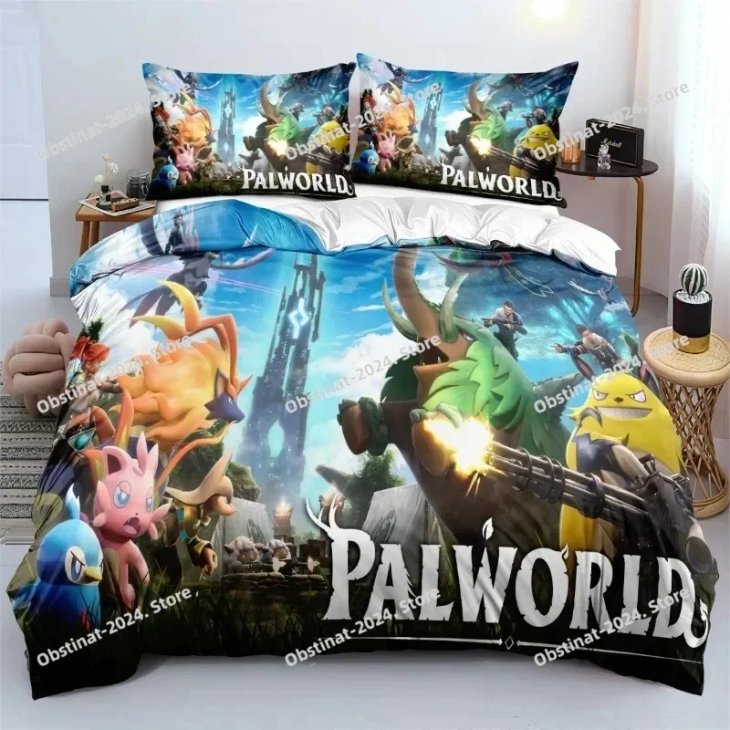 

Game Palworld 3D Printed Duvet Case Pillowcase Bedding Set Twin Full Queen King Size For Bedroom Decor