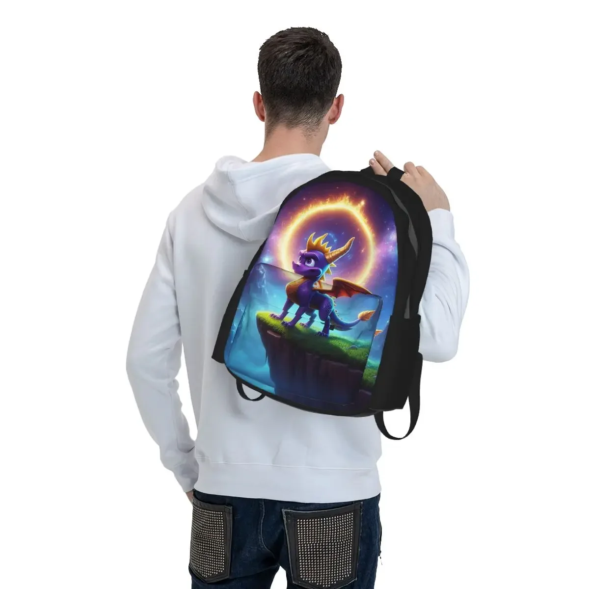Ice Spyro Backpack Boys Girls BookBag Kids School Bag Laptop Shoulder Bags for Men Women