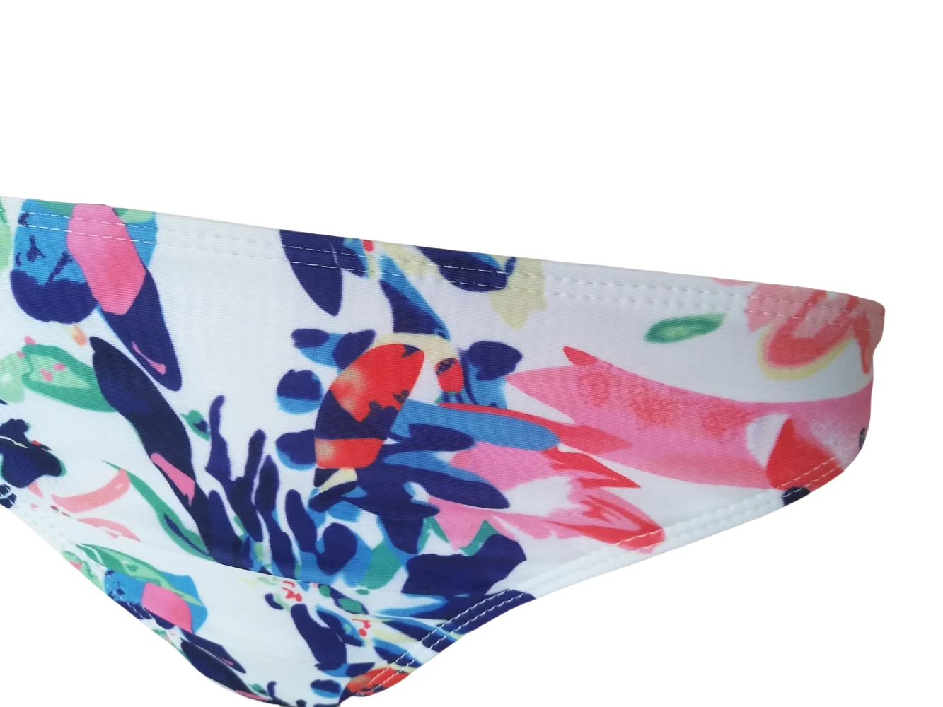 F4540 Bandeau Neoprenowe bikini w kwiaty cytrynowej