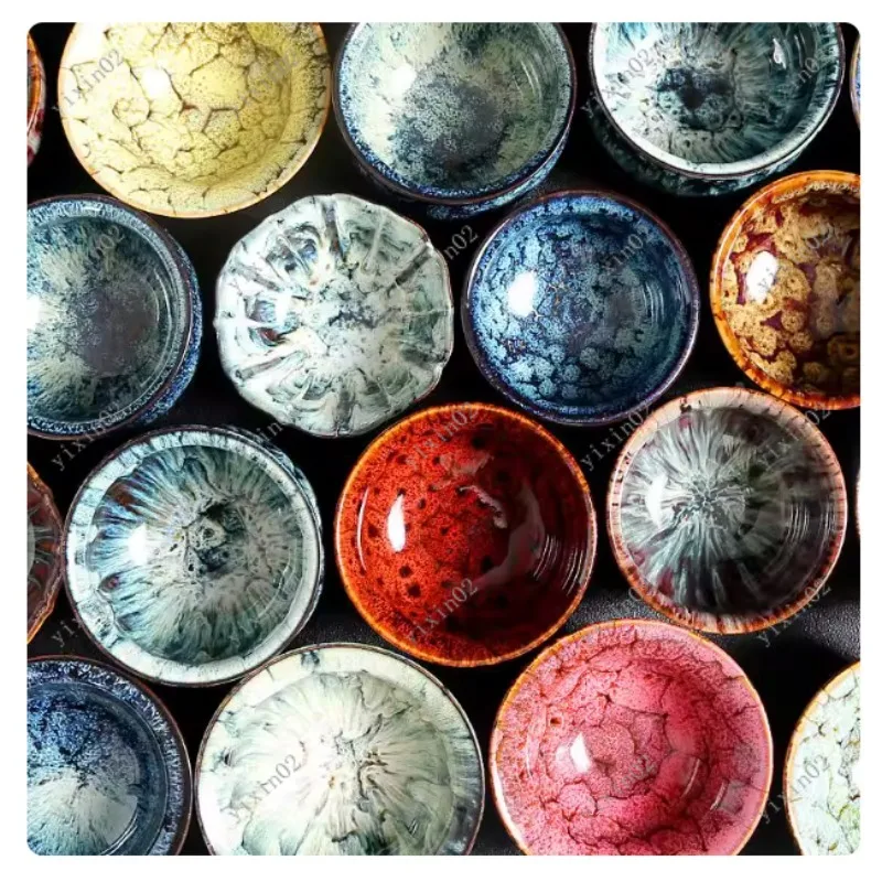 

Керамическая чайная чашка с переносом печи Tianmu Jianzhan, большая чашка для чая кунг-фу, фарфоровая дегустационная чашка ручной работы