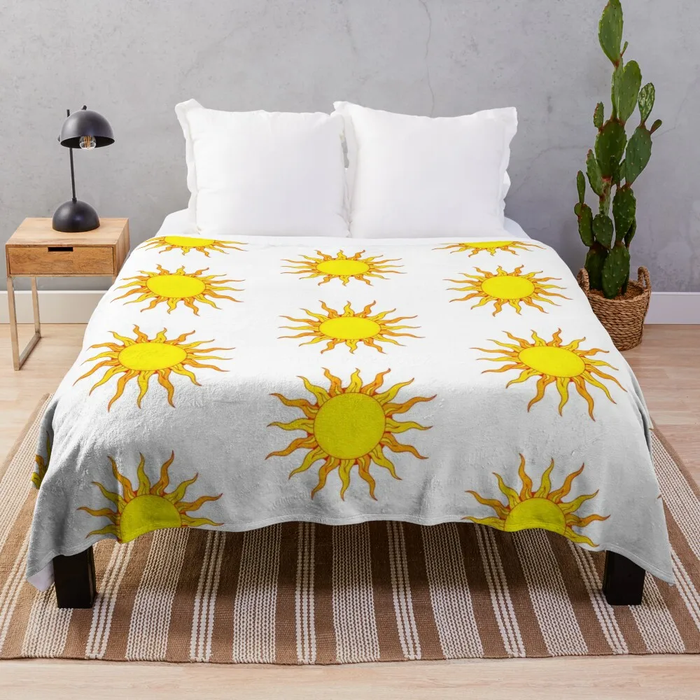 

Grunge Sun Throw Blanket Hairy Comforter wednesday Designers Blankets