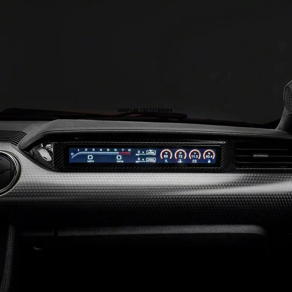

Цифровой кластер для Mustang 2015-2023, автомобильный ЖК-дисплей второй пилот, приборная панель, измеритель скорости, мультимедийный плеер, световой экран