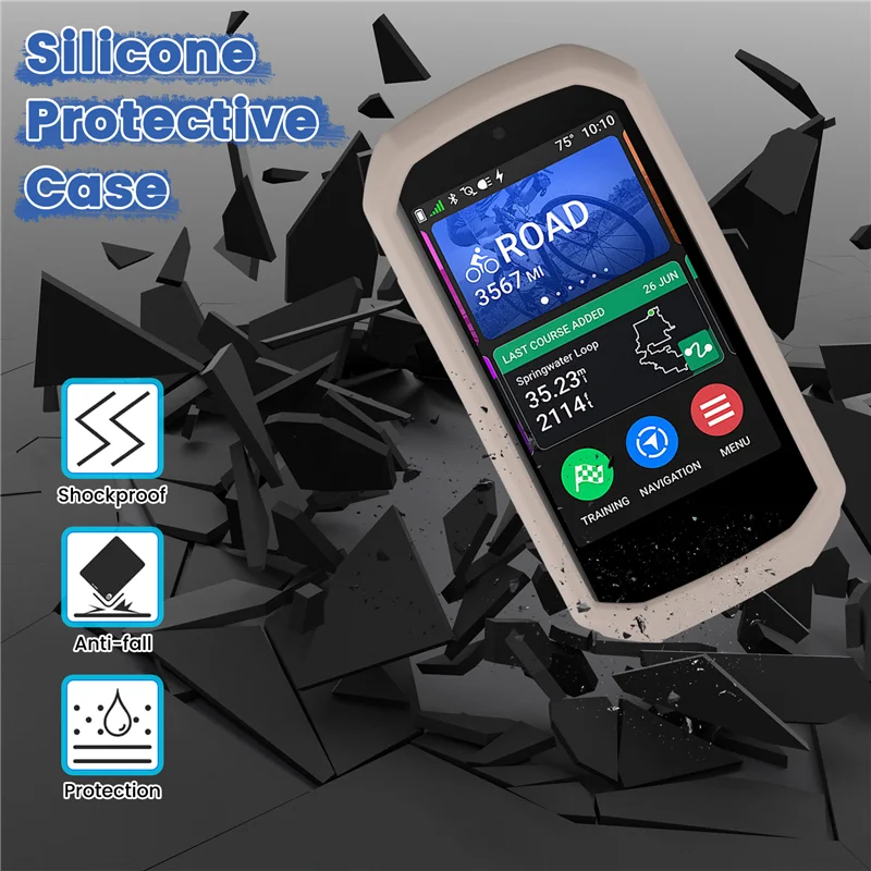 Robuste Silikon-Schutzhülle für Garmin Edge 1050, Silikon-Rückseite für Garmin Edge 1050