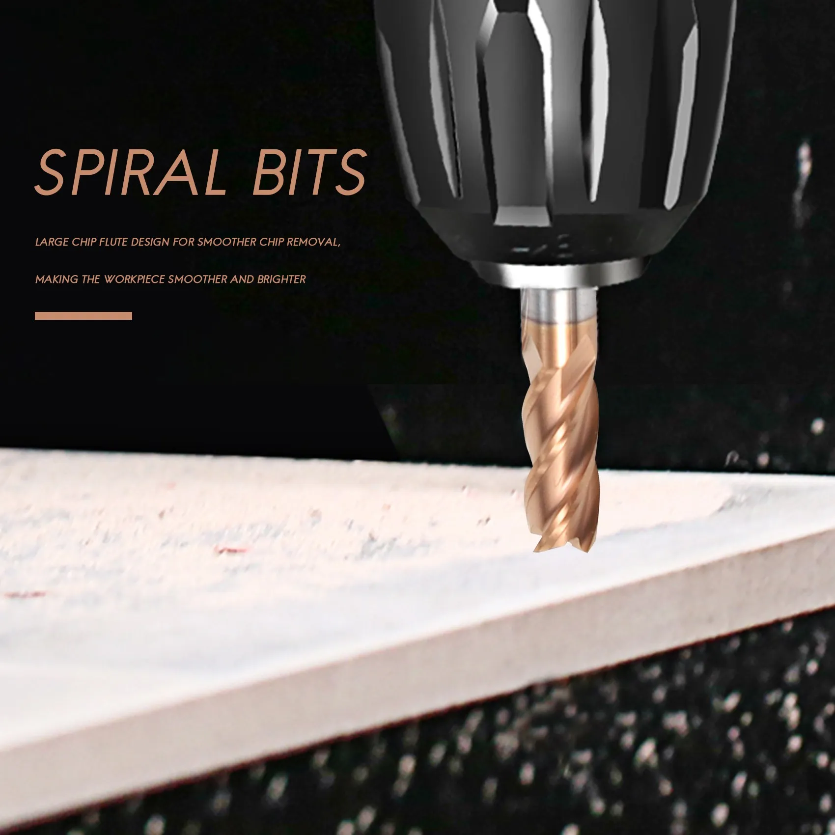 A01F-5PCS 6Mm 4 Flute Carbide Endmills CNC Milling Cutter Milling Slotting Profiling Face Mill Spiral Bits