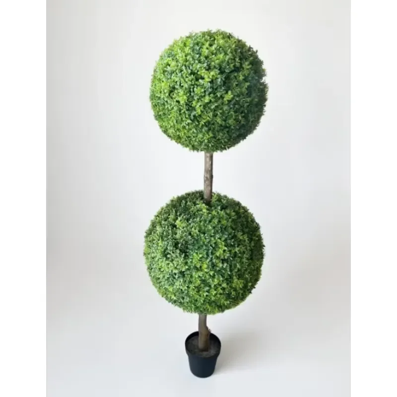 Artificial Topiary Ball Tree Artificial Round Hedge Plant in Decorative Pot UV Resistant for Indoor/Outdoor Decor Diameter