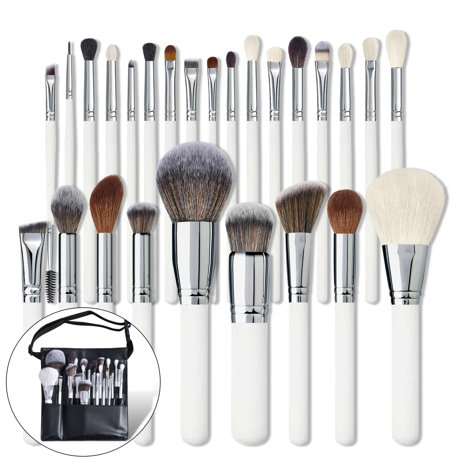 26pcs Private Label  Makeup Brushes Set Foundation Blush Concealer Eye Powder Cosmetic Brush Soft Fiber Make Up Beauty Tools