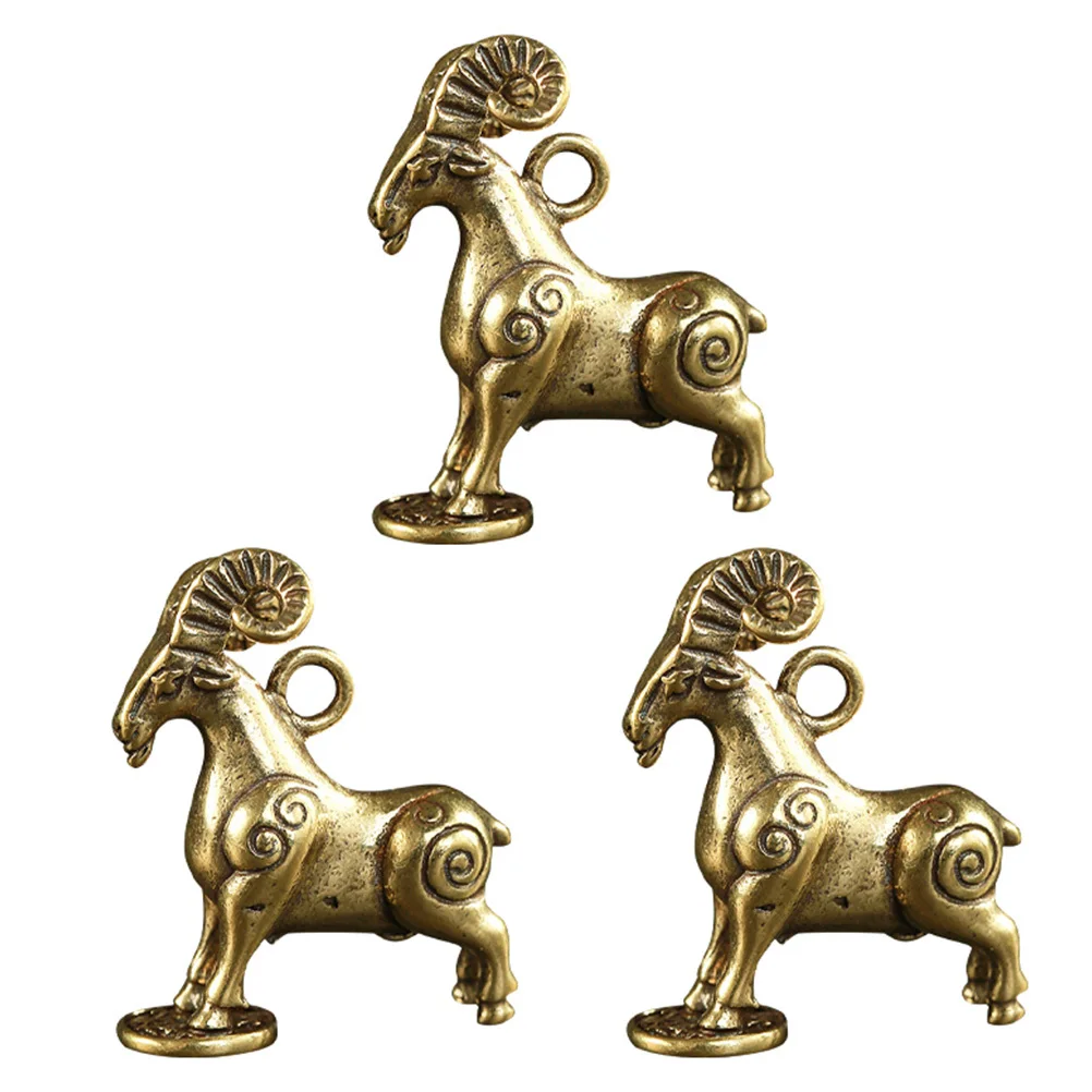 Statues décoratives de chèvre en laiton, 3 pièces, ornements de bureau, décoration Chic pour la maison et le bureau, décoration de chèvre, décoration de maison