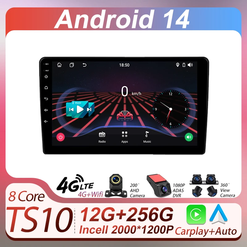 Lecteur d'autoradio pour Ford Grown Victoria 2 pour Mercury Marauder Grand Marquis 4 1997 -2011 Carplay Android Auto No 2din DVD