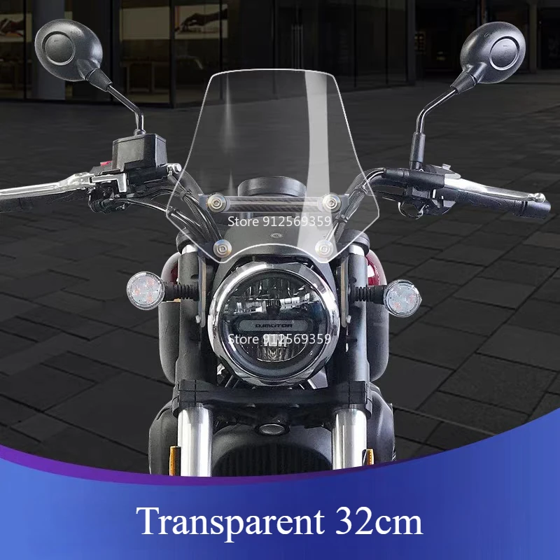 For QJMOTOR SRV300 windshield accessories Retro small windshield Special car dedicated modified bracket