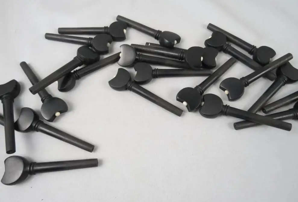 

5sets(20pcs) baroque style violin pegs 4/4 natural Ebony wood,violin part