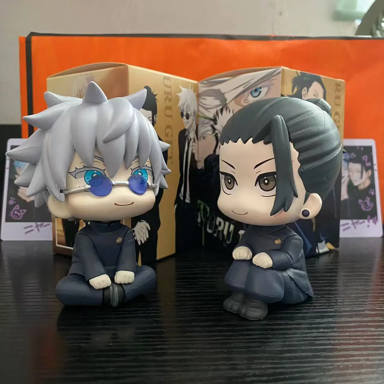 

10cm Anime Jujutsu Kaisen Figure Q Version Satoru Gojo Satoru Geto Suguru Sitting Posture Decorate Toys