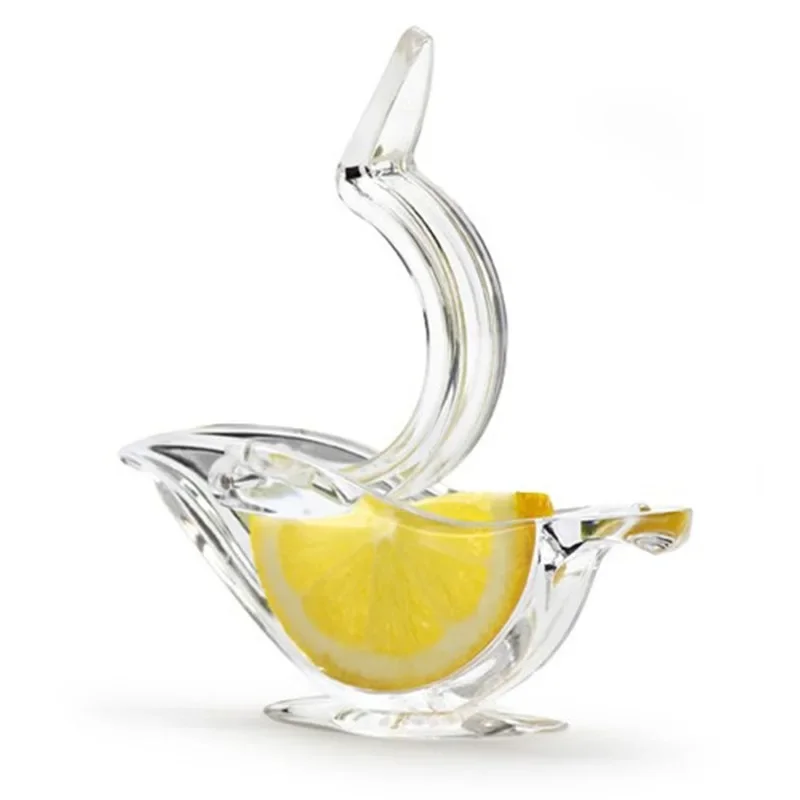 Manual Lemon Squeezer, Acrylic Manual Lemon Slice Squeezer, Bird Lemon Squeezer Portable Transparent Fruit Juicer