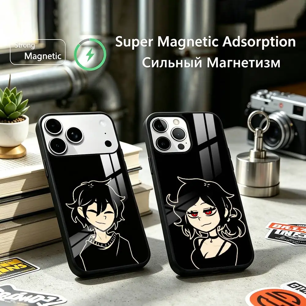 Andy and Leyley Couple Style Phone Case For iPhone17,16,15,14,13,12 Plus,Pro Compatible with magnetic wireless charging