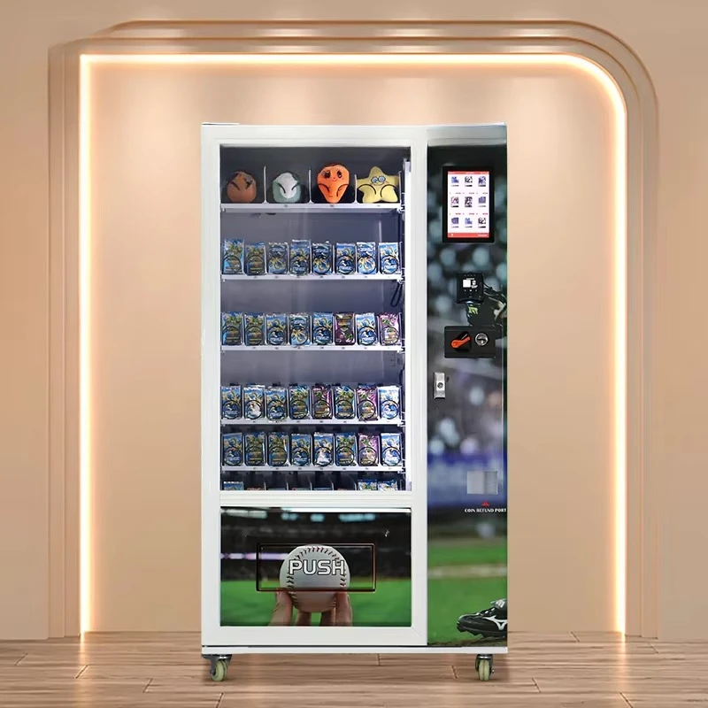 Wall‑mount Collectible Card Vending Machine Touch Screen With Credit Card Reader For Self‑service Use