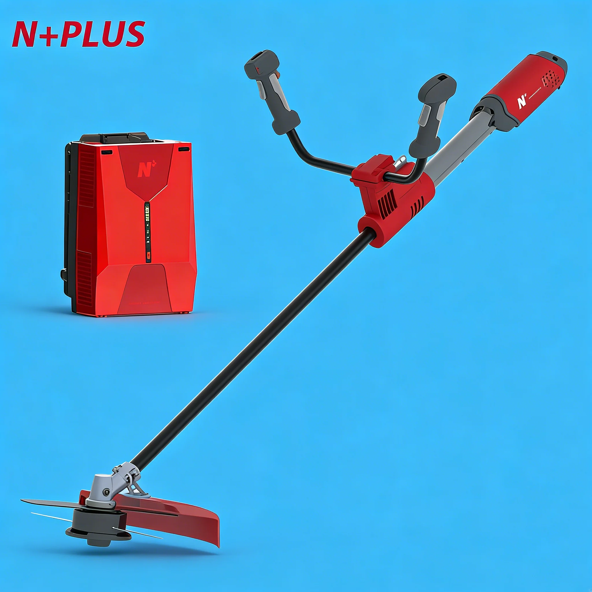36V Lithium Big Power Electric Brush Cutter New Swing Metal Blade Strong Power Efficient Cutting Anti-slip Grass Cutter