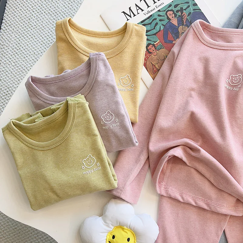 

Children's Homewear Set Girls Boys Pajamas Baby Cartoon Thermal Underwear Long Johns2Piece Suit