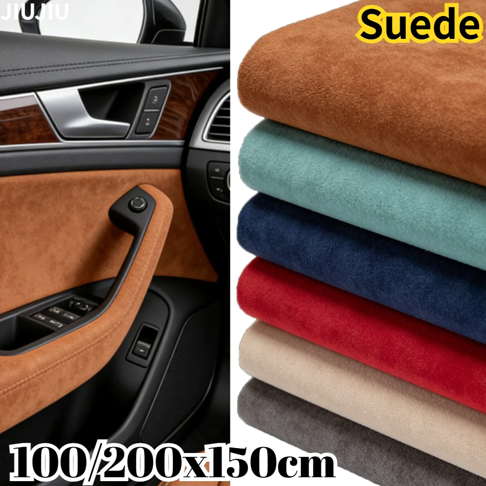 

Automotive Interior Renovation and Furniture DIY Renovation Project Using Stretchable Suede Fabric To Repair Self-adhesive Suede