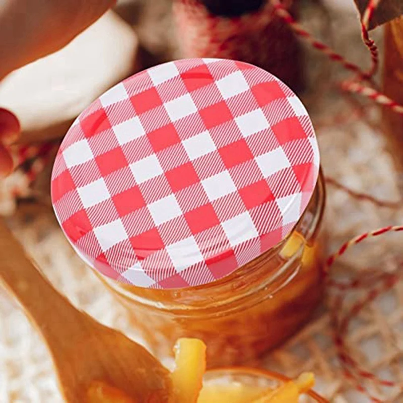 Металлическая крышка для бутылок Банки для варенья с широкими винтовыми крышками Металлическая крышка для бутылок для обычных банок 6,5 х 6,5 см Набор из 40 шт.