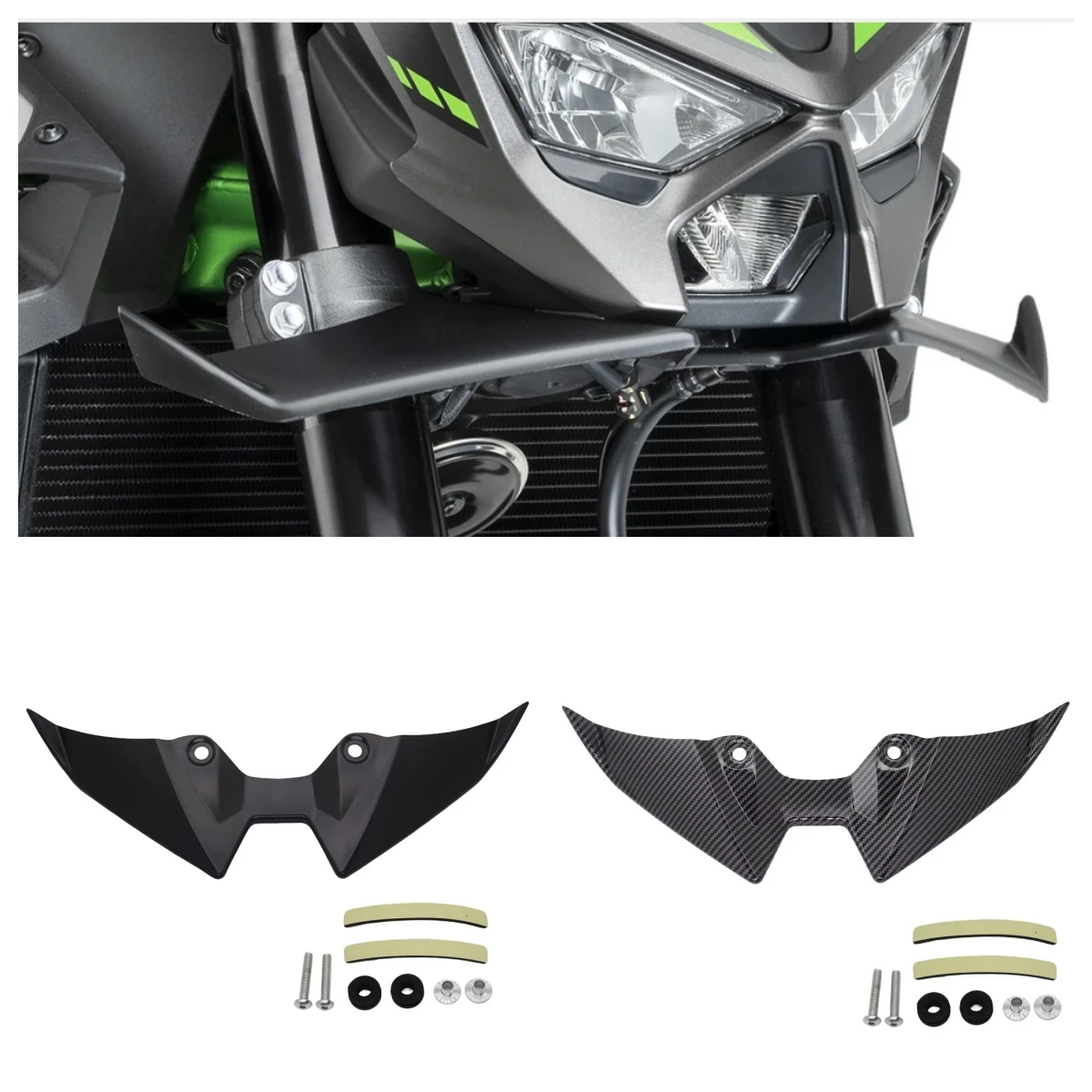

​ Для мотоцикла Kawasaki Z900 2025: фиксированное крыло, нижний спойлер, обтекатель в форме птичьего клюва