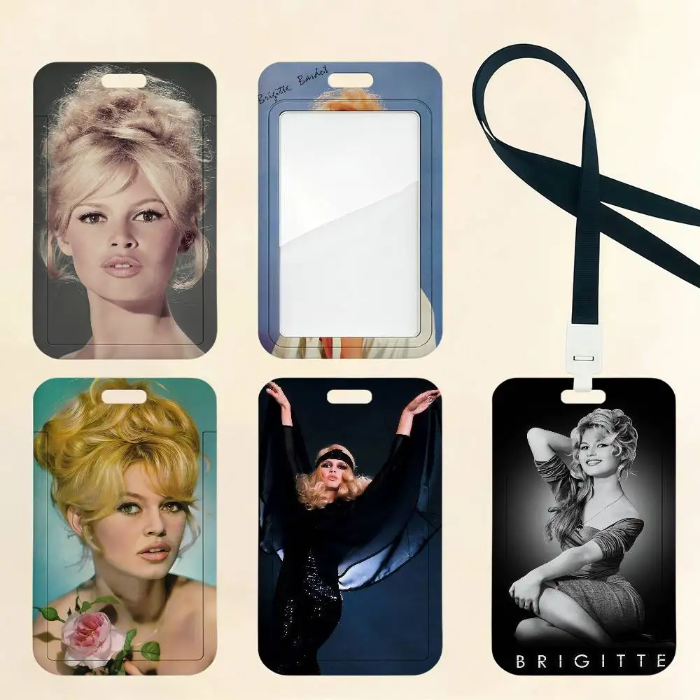 Actor B-Brigitte B-Bardot Badge Card Holder Student ID Case Daily Use Subway Commute Work Cover Office School Bus Protector