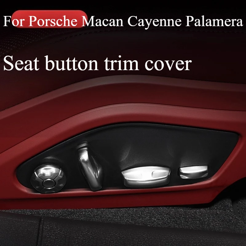 

For Porsche Macan Cayenne Palamera Seat Sides Adjustment Panel Car Accessories Interior Cover Trim Universal Decorative Sticker
