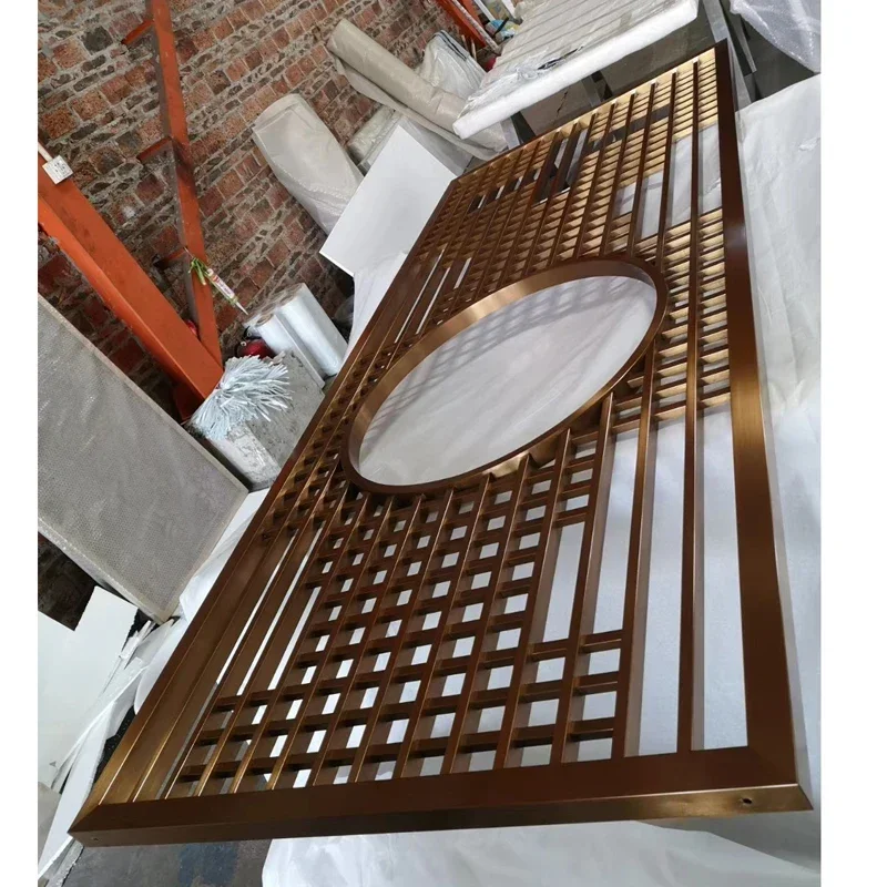 Metal Room Stainless Steel Wall Divider Decorative Screen Customized Room Decorate Partition Screen