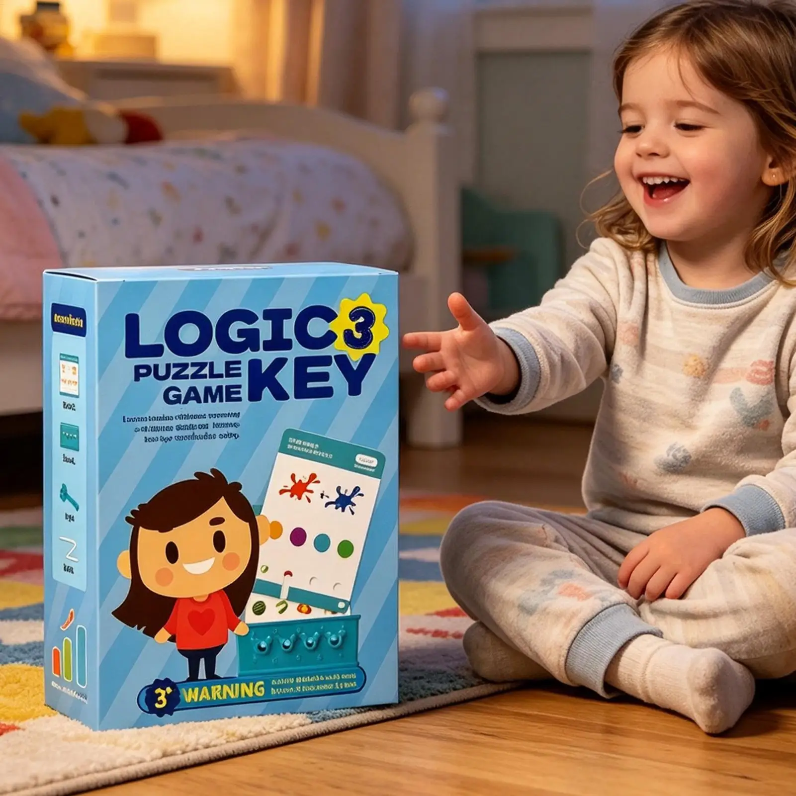 Montessori Logic Puzzle Toy Educational Lock & Key Matching Game for Kids, Preschool Learning Activities for Fine Motor Skill