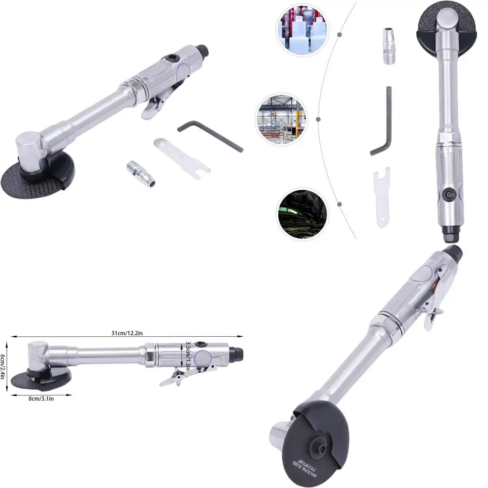 

High-Performance 90PSI 4.0 CFM Angle Grinder for Metal and Construction, Variable Speed Adjustment