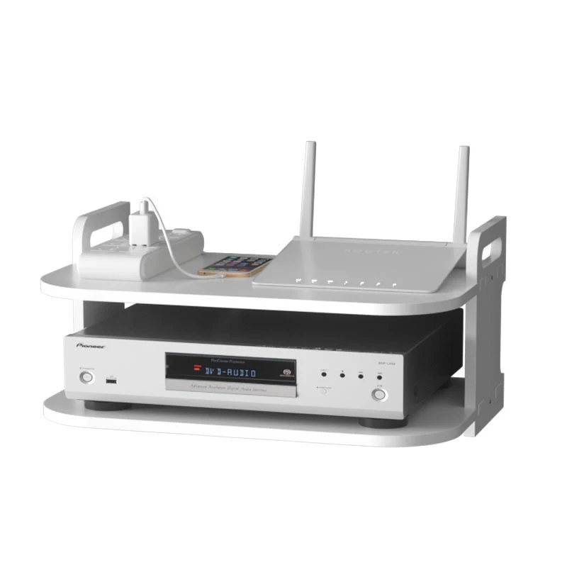 Wall-Mounted Router Cable Organizer Shelf Ventilated Neat Setup for Modem TV Set-top Storage Rack TV Box Desk Accessories Holder view 6