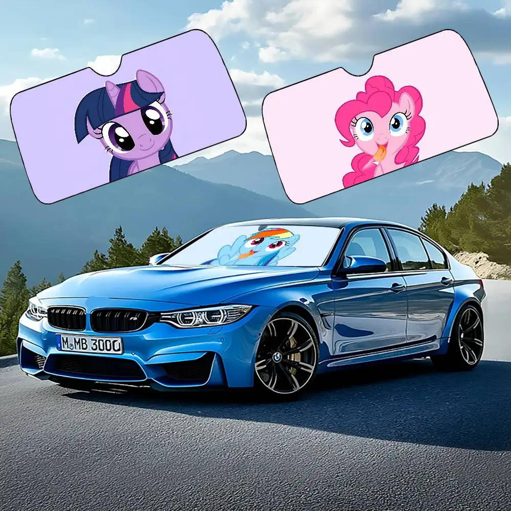 Cute Anime-M-my-little-ponyS Kawaii Stylish And Trendy Windshield Sunshade, Car Windshield Cover Car Sunshade Curtain Protection view 2