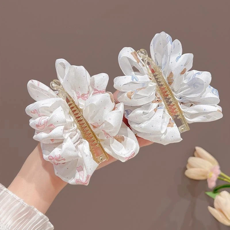 Süße Haarspange mit Schleife und Bananenform, vertikaler Clip, hält Pferdeschwänze gut fest, eleganter Haarschmuck für Damen, Geschenk für Mädchen – Detail 1