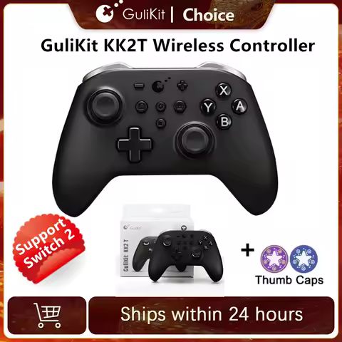 GuliKit KK2T Wireless Bluetooth Game Controller With Anti-Drift TMR Magnetic Joystick for PC/Windows/Switch/Steam Deck/iOS/macOs