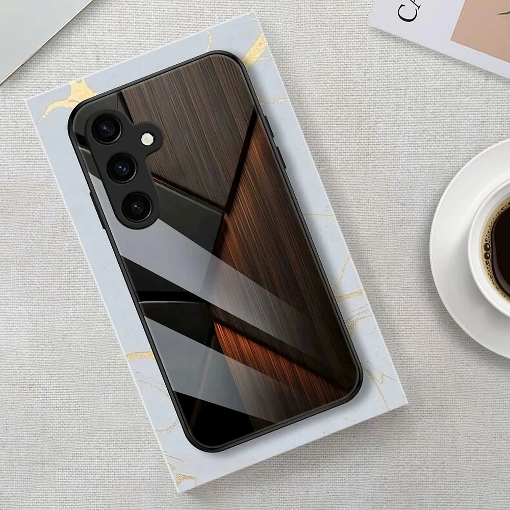 حافظة لهاتف سامسونج S25 Edge Ultra S23 S22 S21 S20 Ultra Plus S24 Fe A54 A53 A25 غطاء زجاجي #2