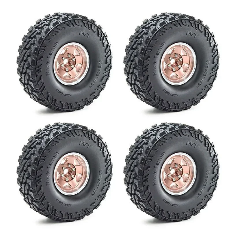 4 قطعة 120 مللي متر 1.9 "معادن Beadlock عجلة حافة المطاط الإطارات مجموعة ل 1/10 RC الزاحف سيارة TRX4 RC4WD D90 D110 محوري SCX10 MST