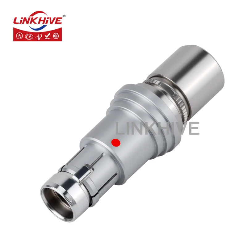 Compatible with ODU MINI Snap Series B SS Short plug 0C 2 3 4 5 6 7 9 10 12 Pin Push Pull Circular Connector Male Plug