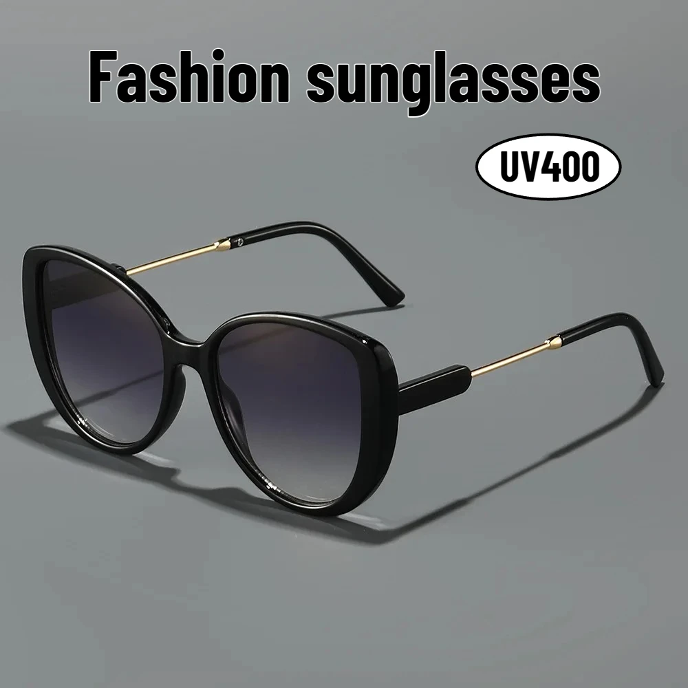 Korean Version Personality Large Frame CatEye Sunglasses Outdoor UV400 Luxury Sunglasses Women fashion Travel Decoration Eyewear